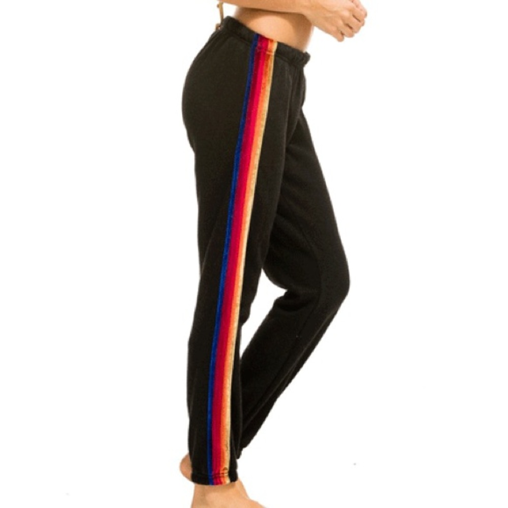 Aviator Nation Classic Velvet Stripe Sweatpants size small